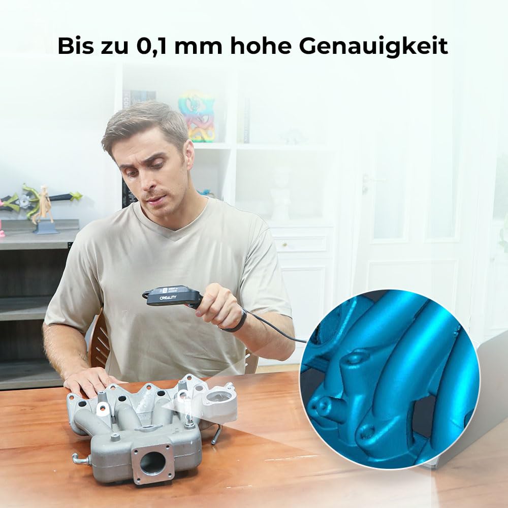 3D Scanner CR-Scan Ferret SE für 3D Druck Upgrade Handscanner 30 FPS Scangeschwindigkeit 0.1mm Genauigkeit ASIC Chipsatz Dual Mode Vollfarbe für PC Win 10/11