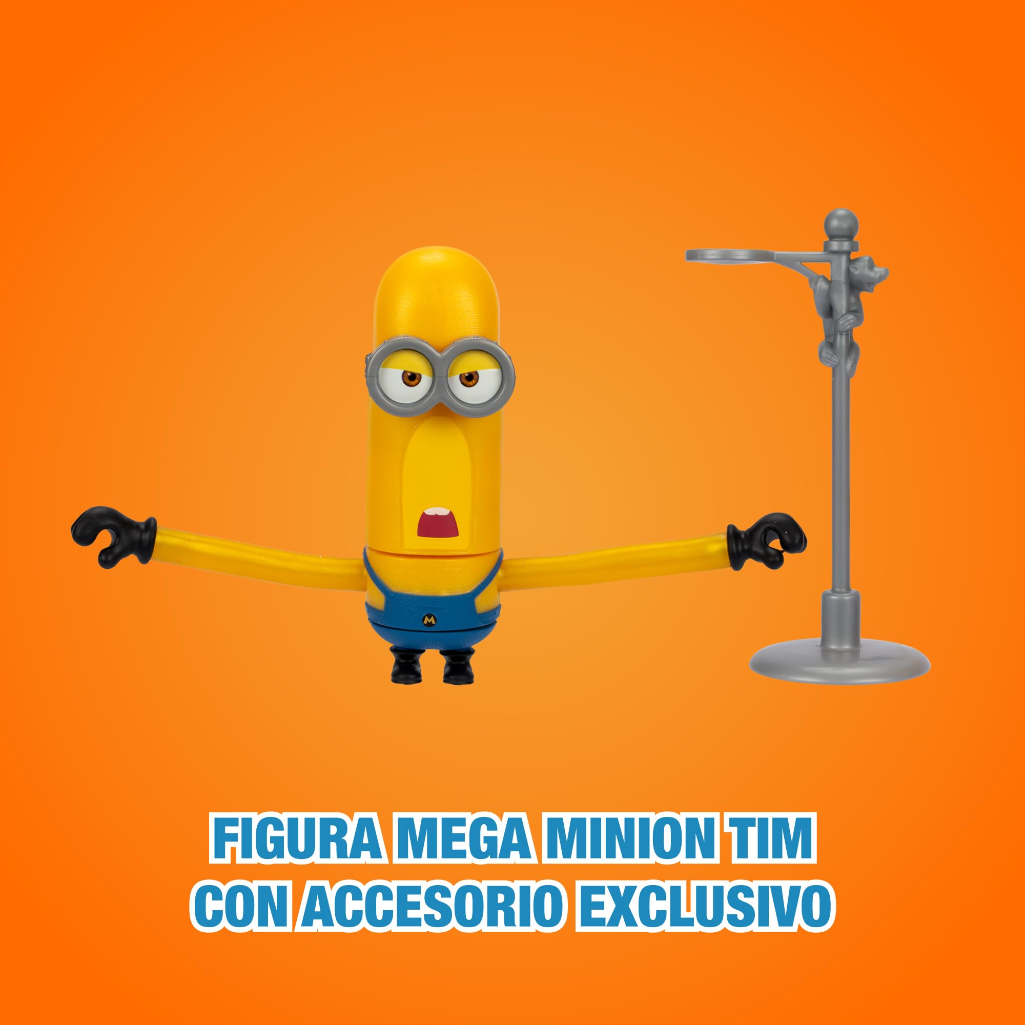 DM4 Despicable Me 4, figurka Minion Tim, figurka akcji, w tym unikalny dodatek mojego ulubionego złoczyńcy, rozmiar 10 cm, wiek 3 lat, gwiazda (MN403200)
