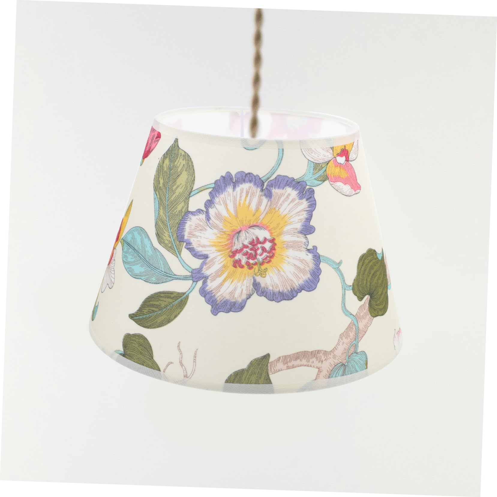 SHINEOFI Pantalla Lampara Tela para Lámpara de Mesa E27 Flores, Tejido y Metal, para Decorar Tu Hogar y Crear una Atmósfera Cálida Estilo Aleatorio