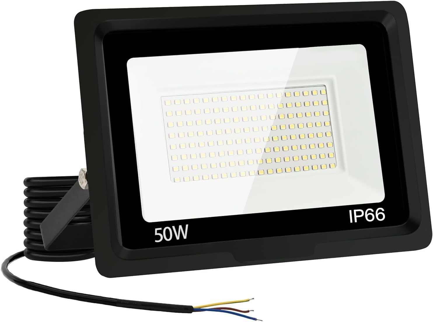 Reflektor LED zewnętrzny 50 W-IP66, wodoszczelny, 6000 K, 5000 lm, super jasny reflektor LED na podwórko, garaż, korytarz, do ogrodu
