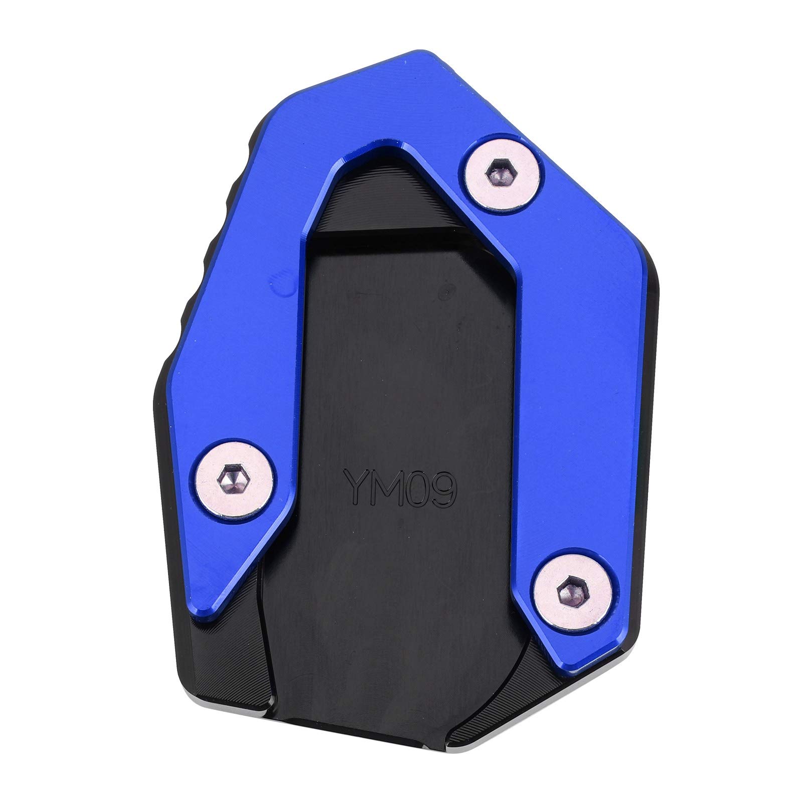 KIMISS Side Stand Pad Side Stand Plate Kickstand Extension Pad Motorcycle Kickstand Extender Foot Parking Side Stand Support Extension Pad for MT 09/FZ 09/FJ 09 (Blue)