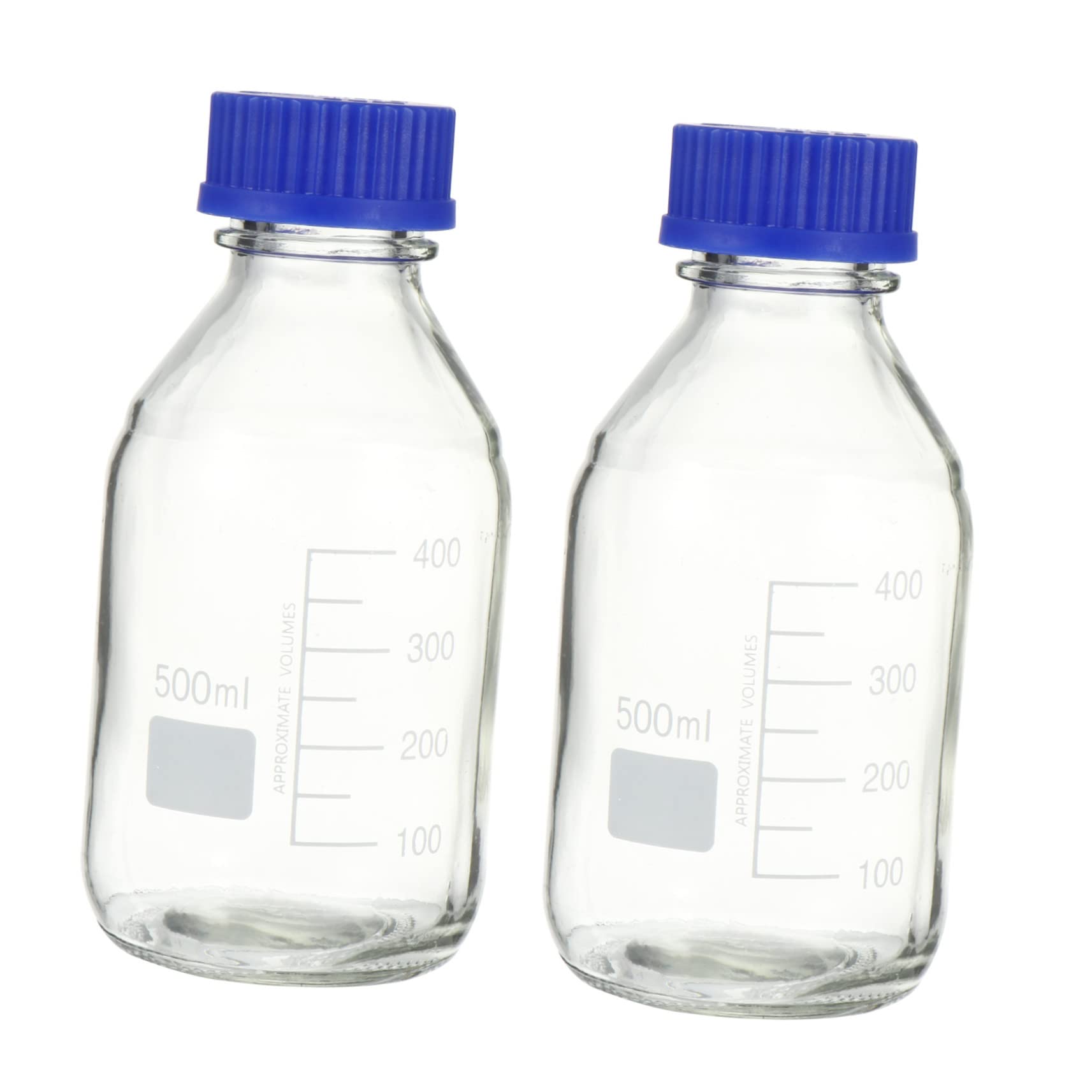 2piezas Botella Reactivo Químico Vidrio Sellado Laboratorio Material Duradero Clara Almacenamiento Fácil
