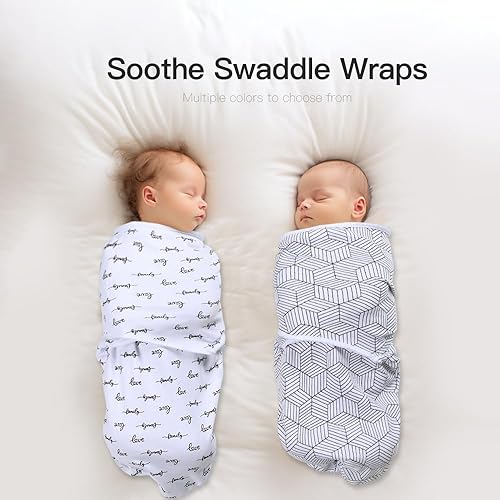 Miniatura 3 de Paquete de 3 saco de dormir para bebé recién nacido, fácil de ajustar de 0 a 3 meses (rosa02)