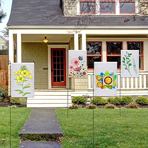 Blank Sublimation Garden Flag 12" x 18" DIY Lawn Flags Polyester Outdoor Single-sided Flag with Free Anti-Wind Clip and Stopper Yard Flag for Garden Or Yard Decoration 10 Pack - Image 3