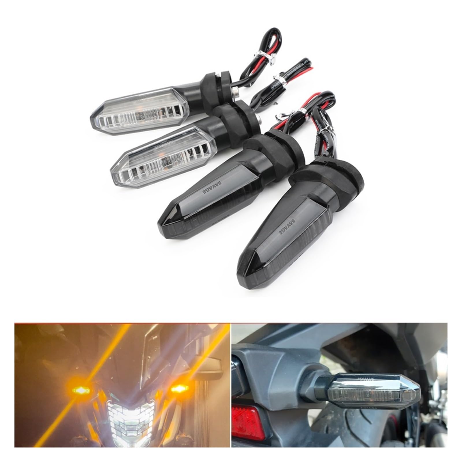 Clignotants Moto Universels ABS - Pour Honda CB 500F/X, CBR 400/650, CRF 250L Et Plus (2013-2020) - Ambre, 12V, étanches