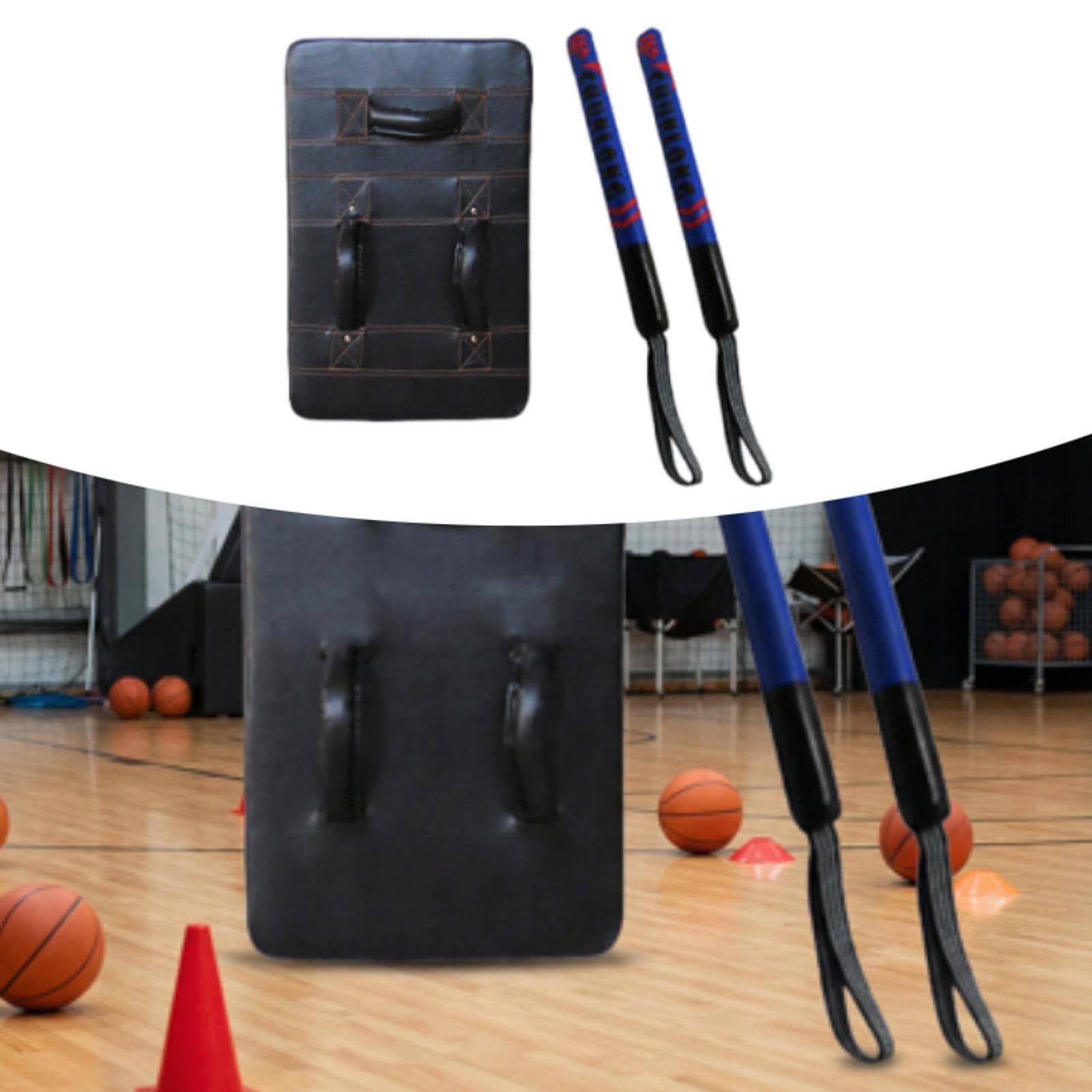 TISHITA 3 Pezzi Paracolpi Basket Cuscino Protezione Blocco Pallacanestro Pad Imbottito Pelle PU Multifunzionale