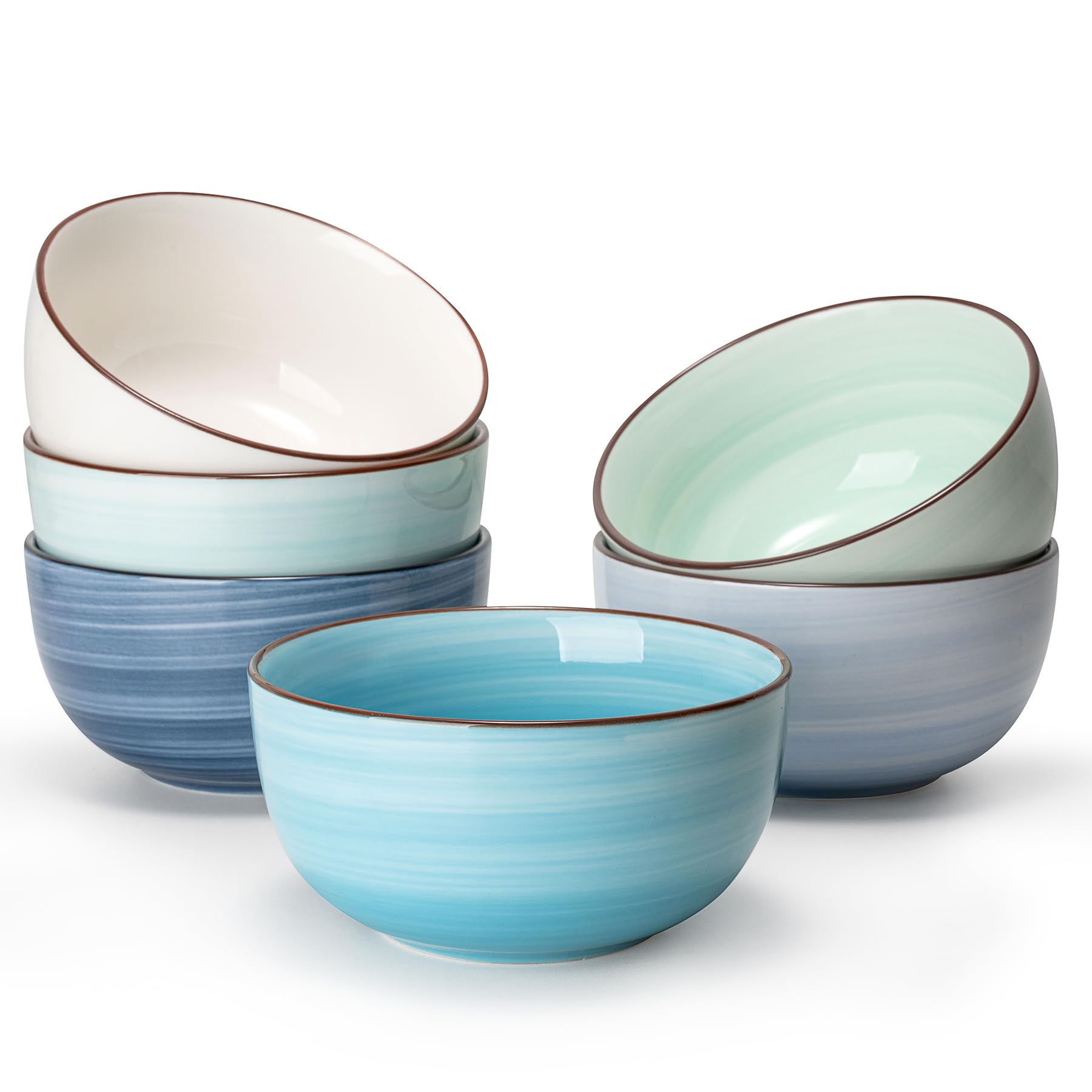 Sweese 10 Oz Ceramic Ice Cream Bowls, Set of 6