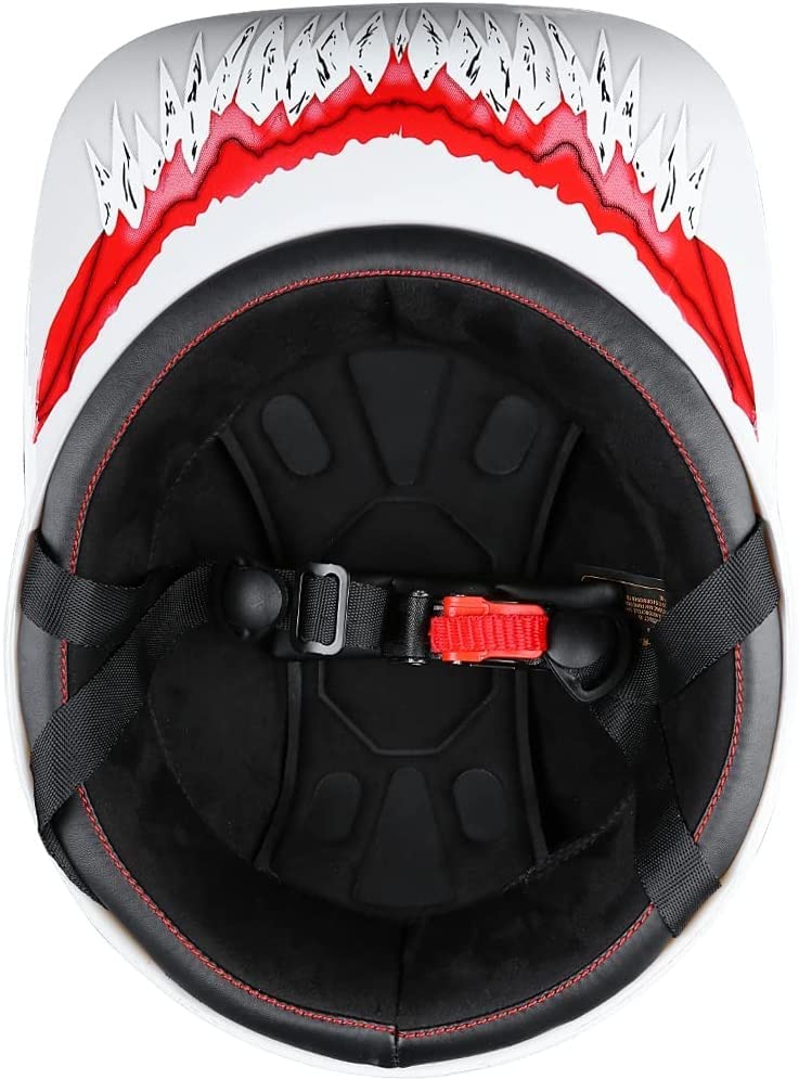Casque Moto Style Baseball Rétro - Approuvé DOT - Unisexe Adulte - Matière ABS/carbone