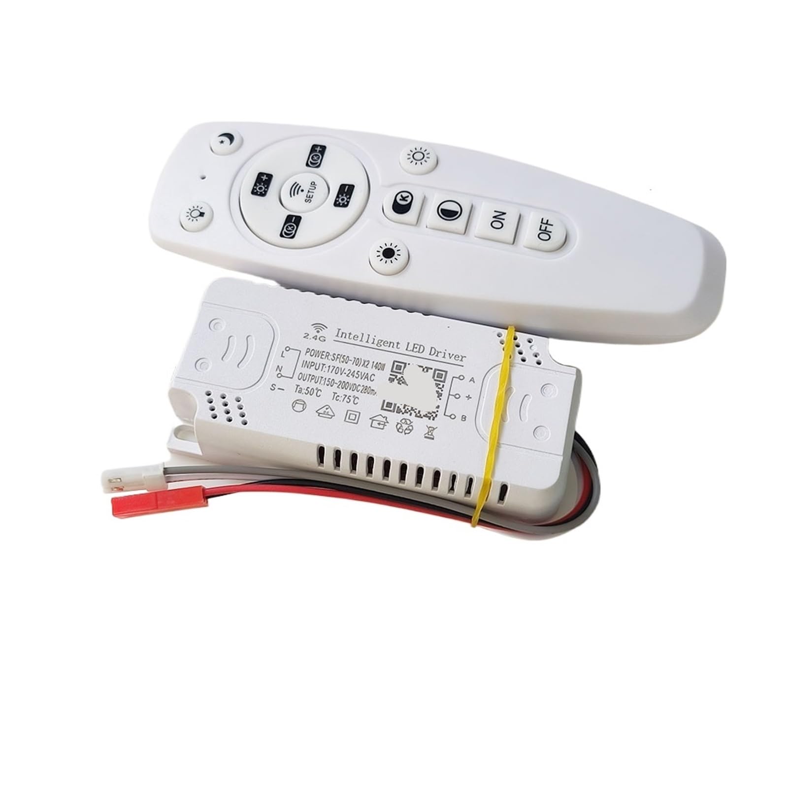 1 Pcs 2.4G Intelligent LED Driver Remote Control APP Dimming and Color Changing Transformer Suitable for LED Light Strip Chandelier (20-40-60-80W) X2 (Color : 20-40W x2, Size : 170-245V) โ image 1