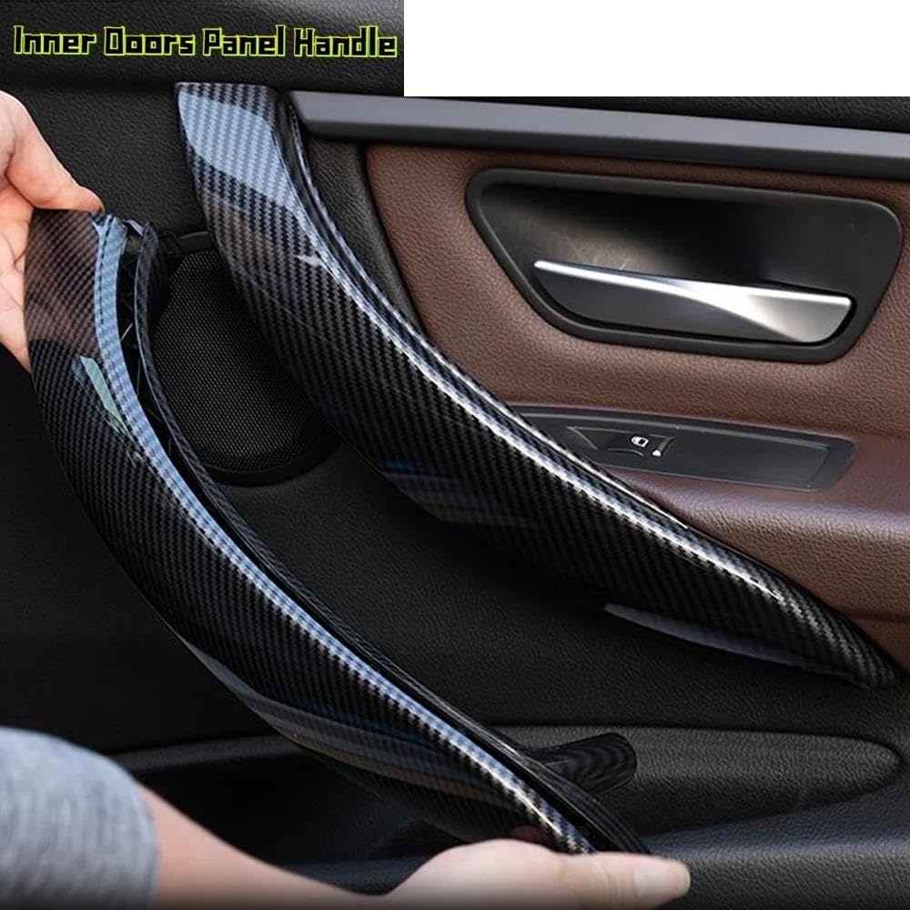 Poignées Intérieures Porte Voiture Pour BMW Série 3/4/3GT (F30 F31 F32 Etc.) - Housse Protection ABS Design Carbone (lot De 2)