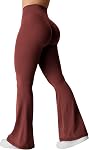 YEOREO Kalie Flare Leggings scrunch pour les femmes V Cross Waist Bell Bottom Yoga Pantalons Tummy Control Bootcut Workout Legging