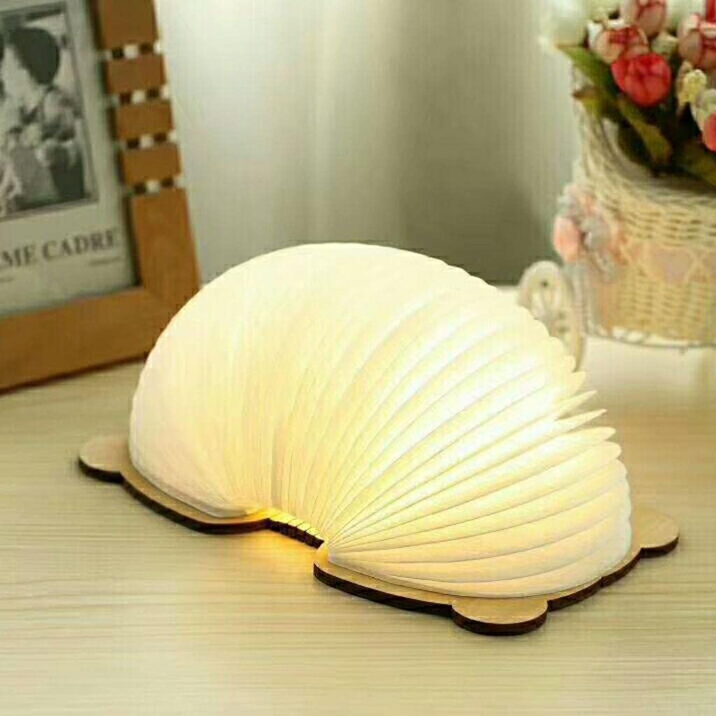 7xRicaricabile Pieghevole Libro Lampada Da Lettura USB Luce Marrone Scuro RGB - S