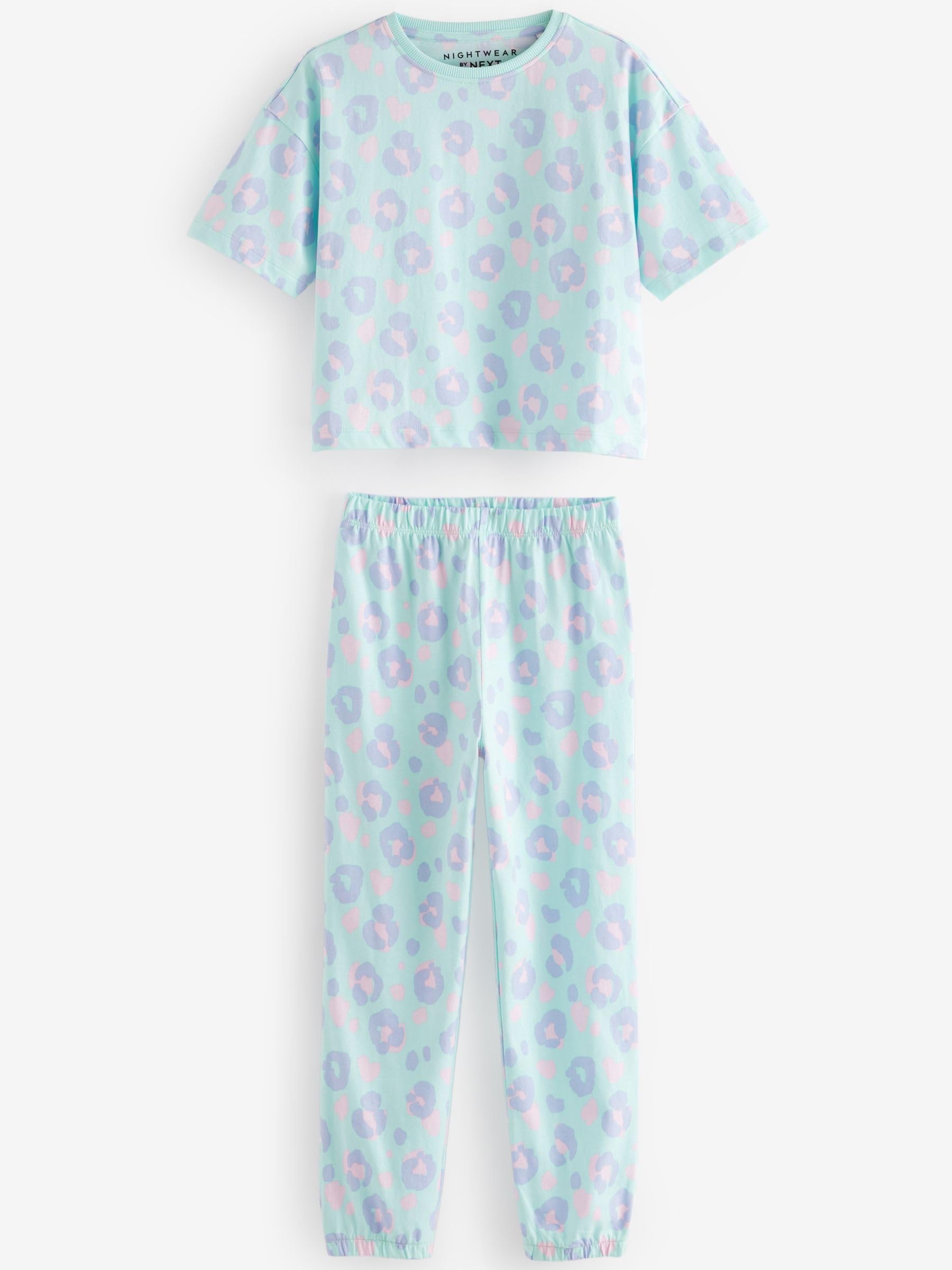 NEXT Mädchen 3er-Pack Schlafanzug mit Jogginghose und Animal-Print