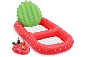 Magshion 66" Inflatable Giant Strawberry Pool Float for Adults