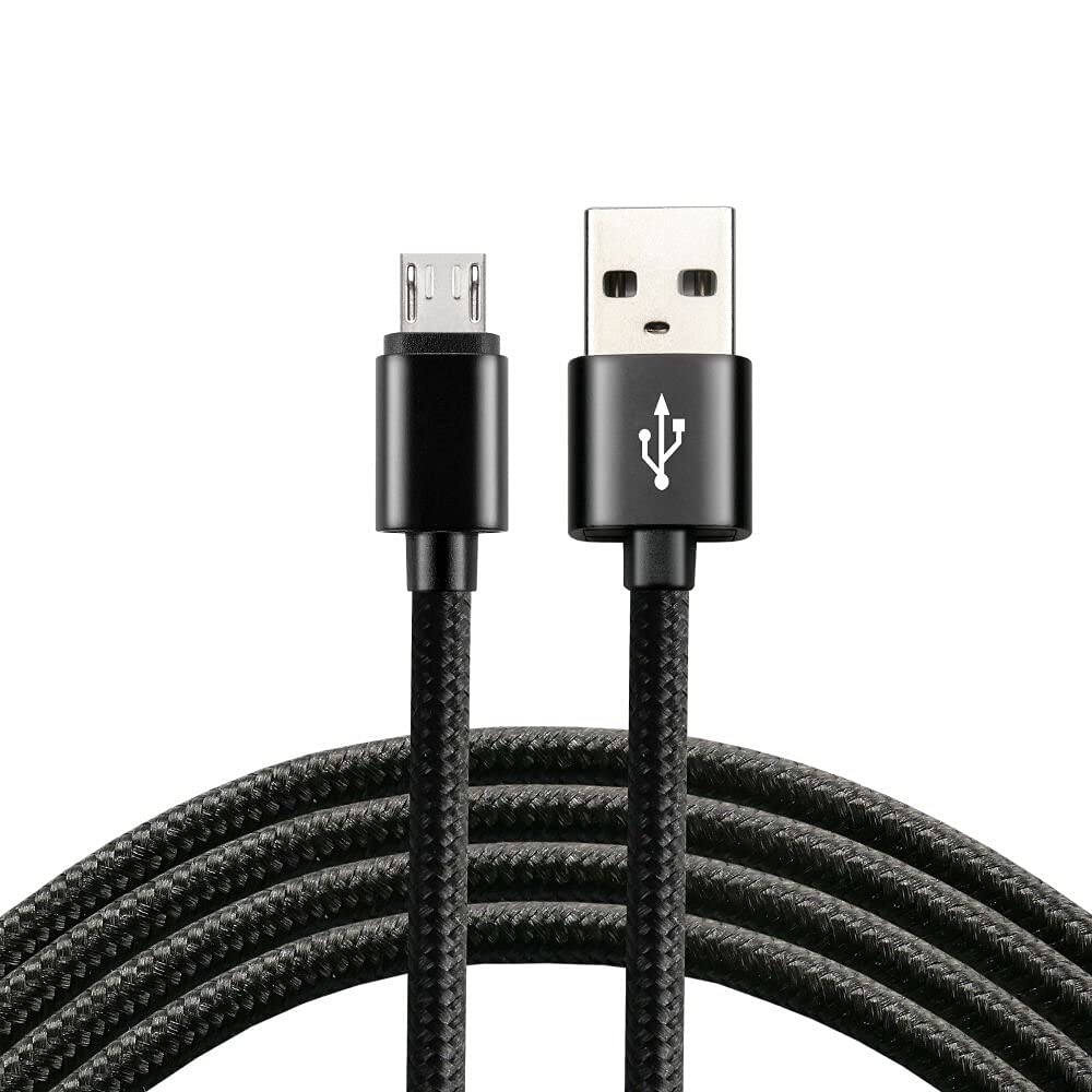 EveractiveCBB-0.3MB Micro USB Cable Nylon Fast Charging Up to 2.4A 30 cm Long Black