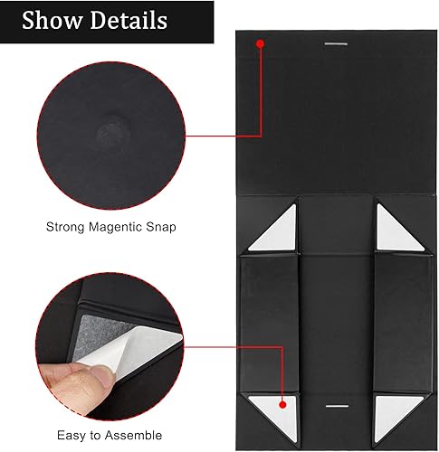 Miniatura 4 de Caja de regalo con tapa para regalos de 10.5 x 7.5 x 3.1 pulgadas con cinta y cierre magnético (paquete de 1) (naranja)