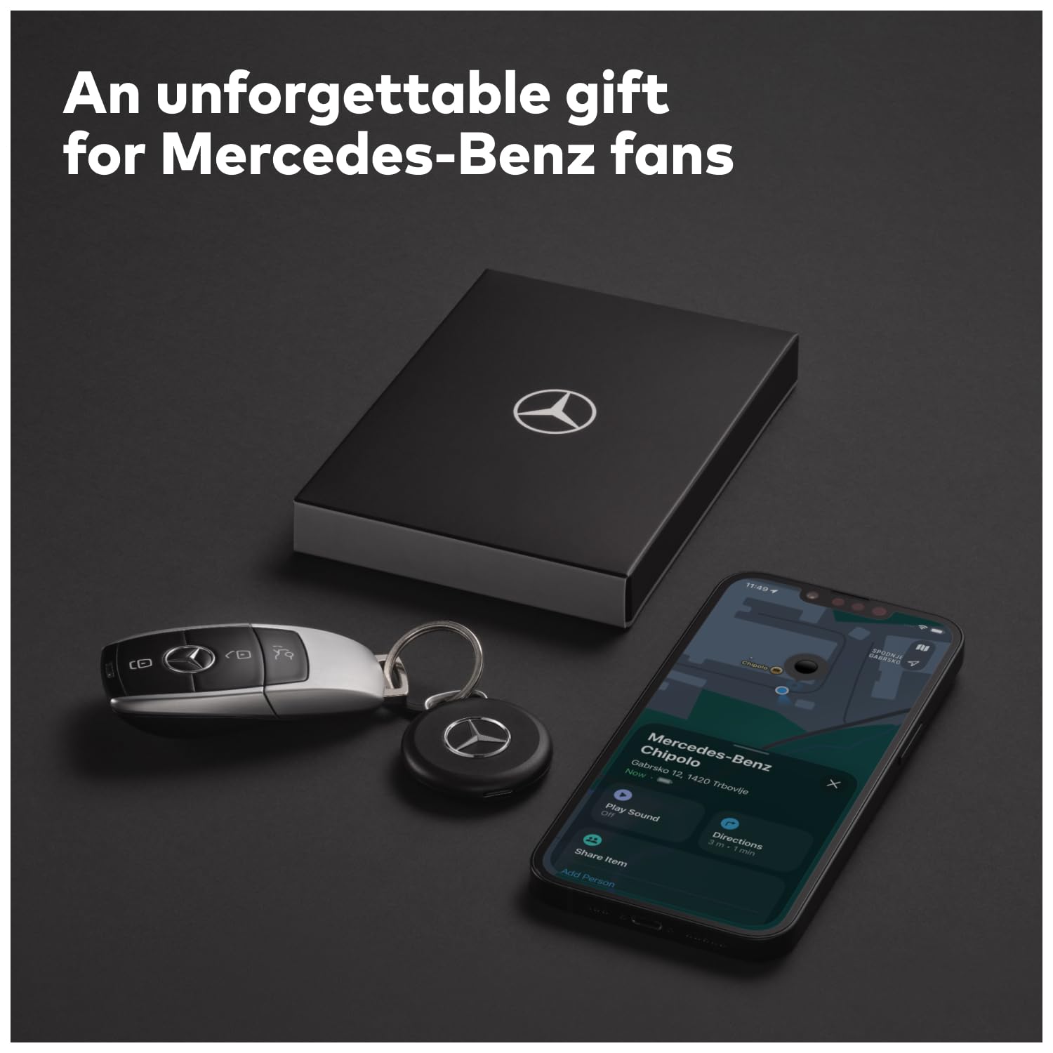 Chipolo LOOP Mercedes-Benz Edition Rechargeable Tracking Tag Item Locator for Keys Bags Apple Find My Android Find Hub