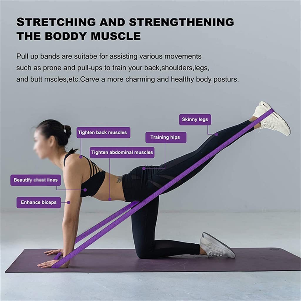 Klimmzughilfebänder, Stoffwiderstand, langes Gurt-Set, Übungs-Stretchbänder für Fitnessstudio, Arbeit