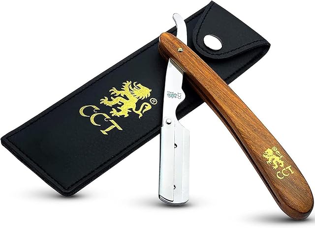 Cambridge Cut Throat  Barber brzytwa do prostego golenia  Swing Lock brzytwa z ostrzami Derby i skórzaną torbą podróżną  prezent dla mężczyzn  zestaw do pielęgnacji, prezent dla mężczyzn
