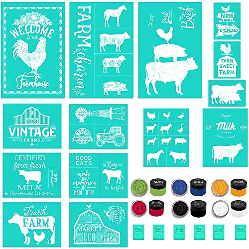 Chalk Stencils Transfers Starter Kit Silk Screen Stencils Farmhouse