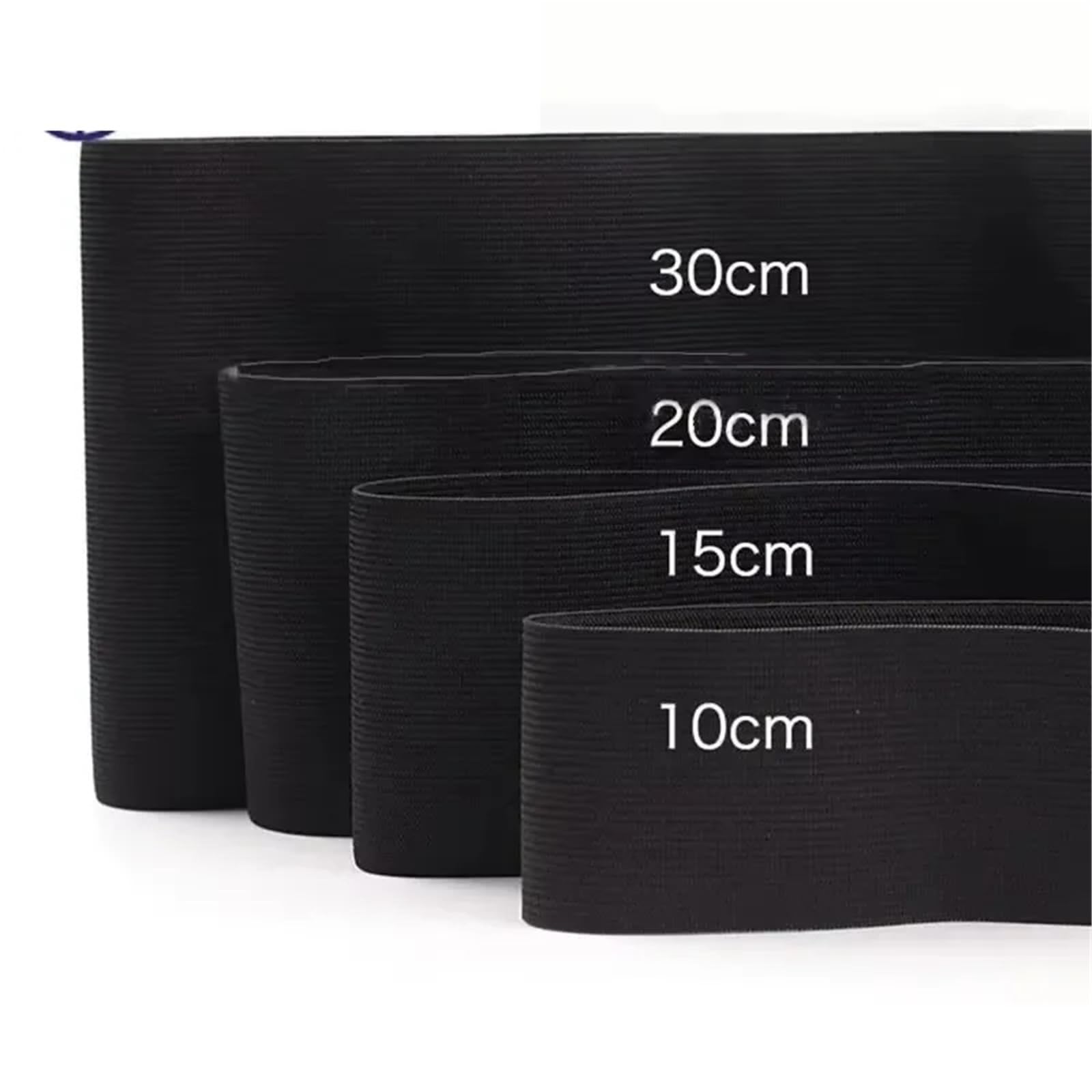 Cinta elástica de punto para costura, Bandas Elásticas for Coser 10 Metros 7-50 Cm Banda Extra Ancha Crochet Pantalones De Goma Suave Cinturón Cintura(White,10METER-50CM)