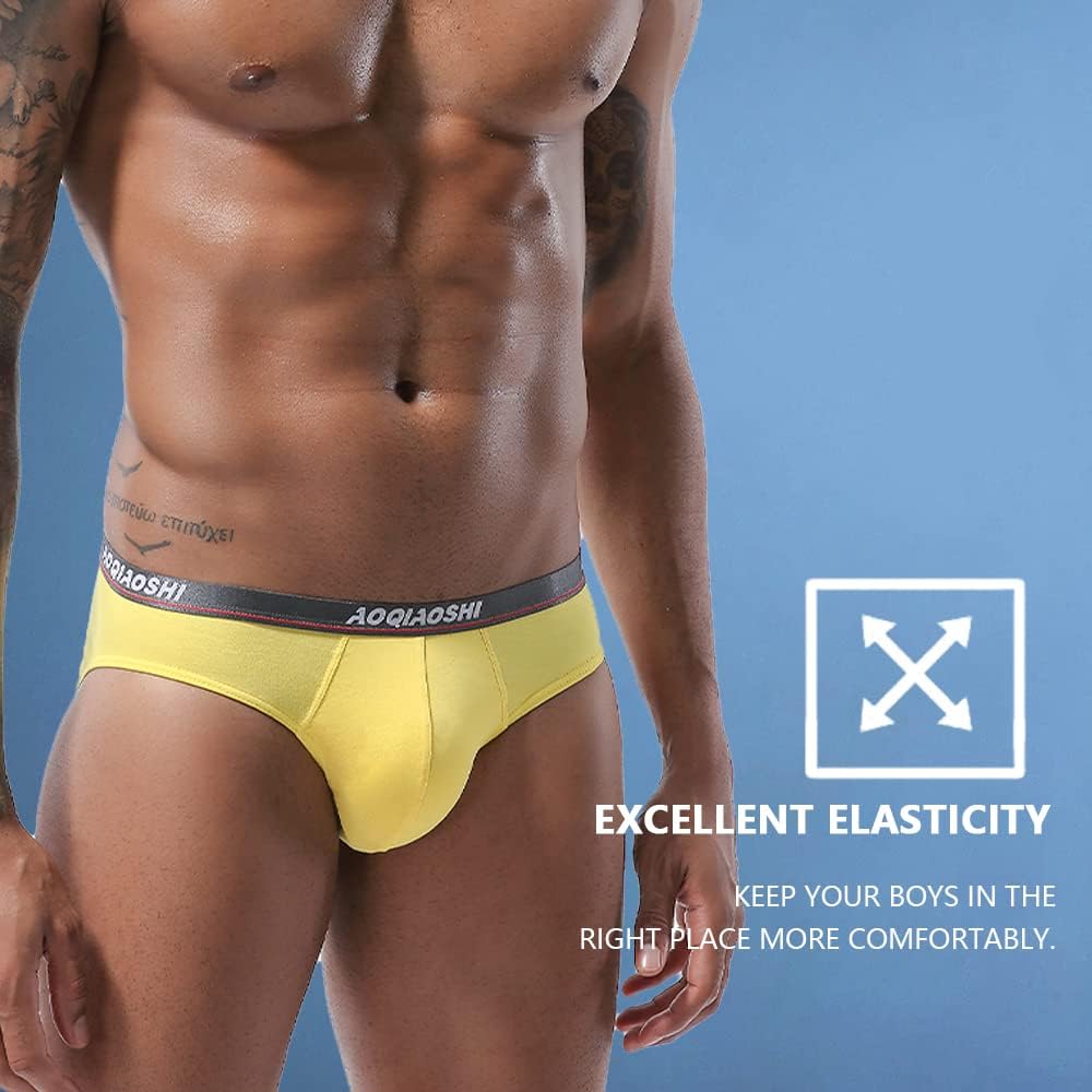 HOOFESAN Mens Modal Microfiber Underwear Briefs Low Rise Support Brief Elastic Waistband Briefs Underpants 4 Pack - Image 4