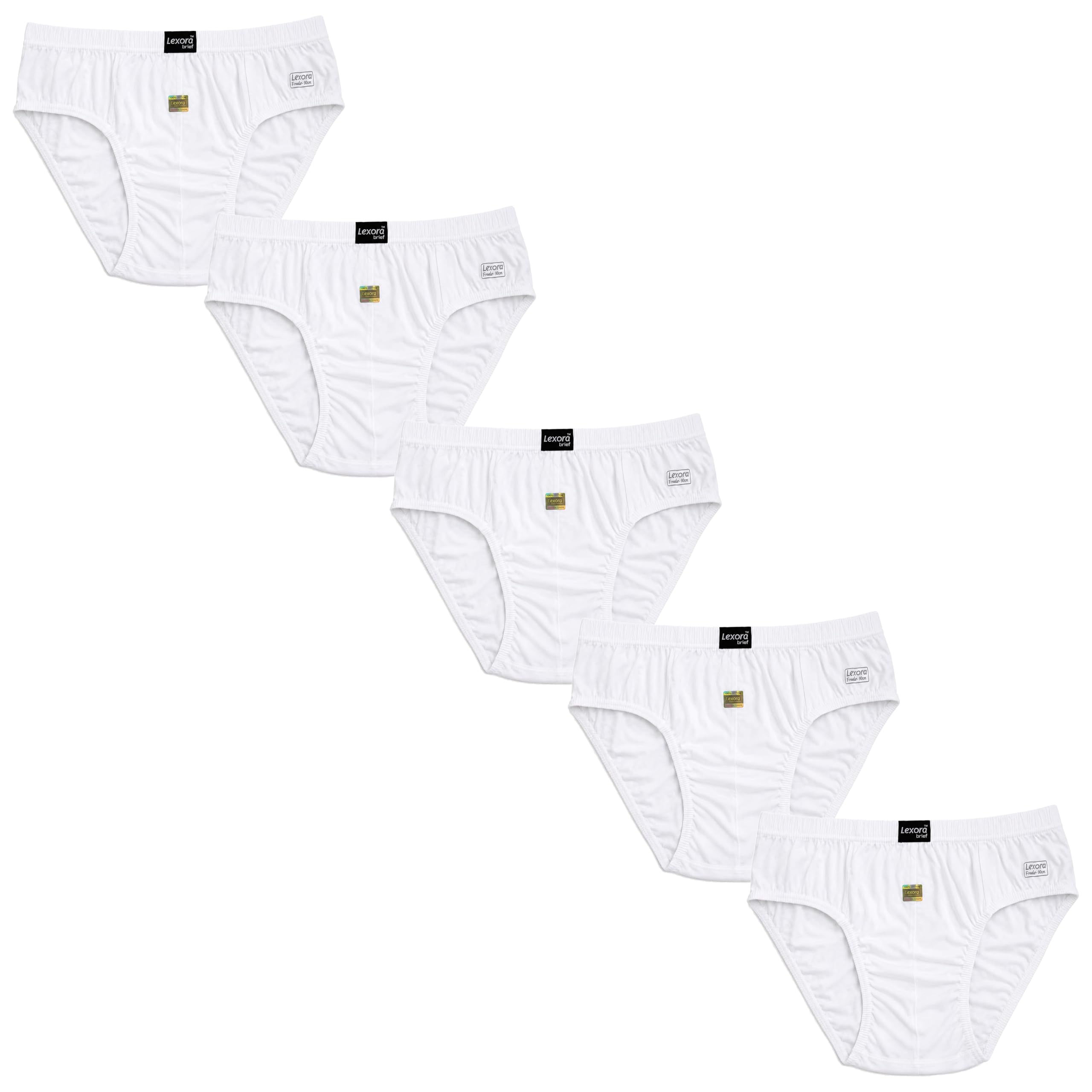 Men Super Combed Cotton Solid White Color Brief Pack of 5-image-8