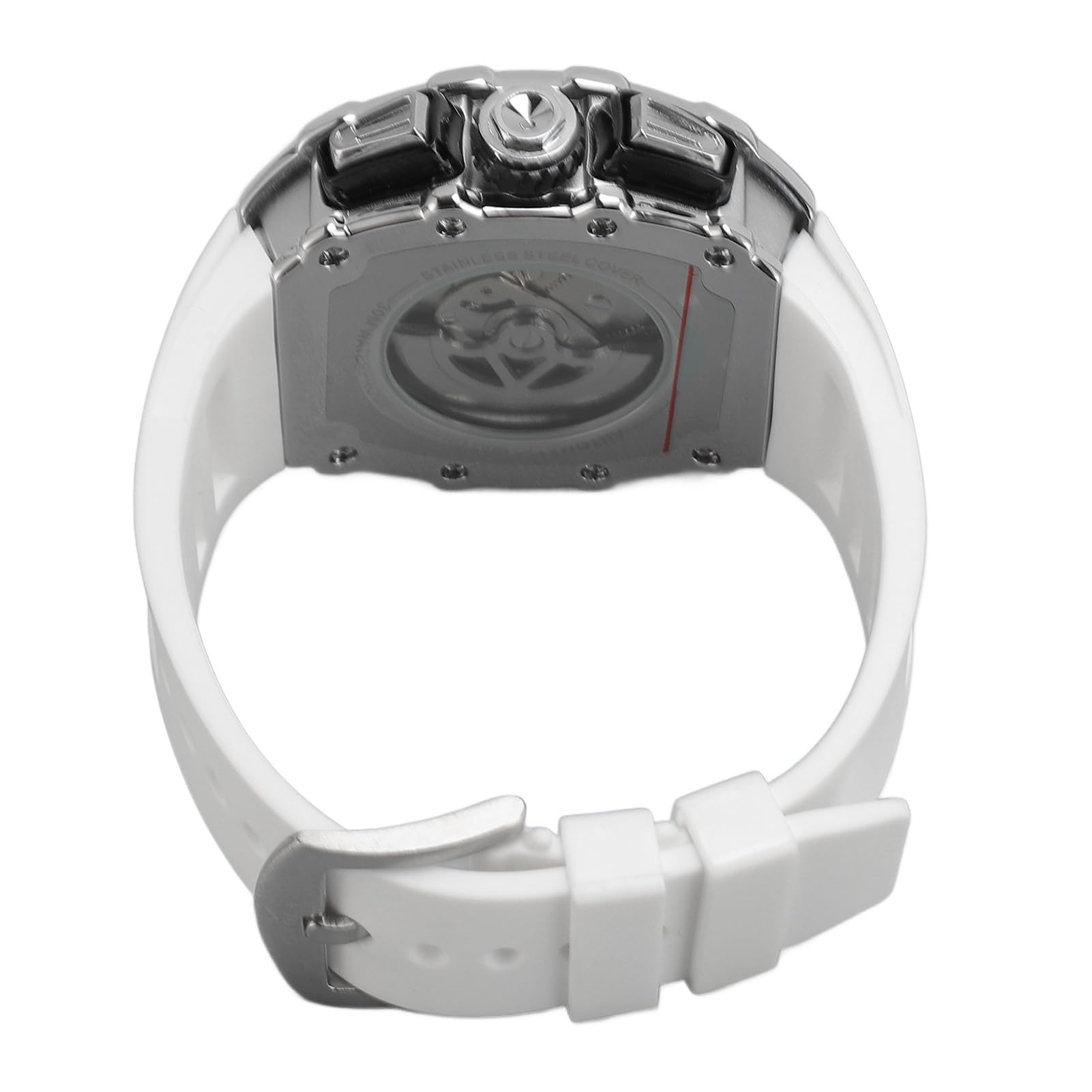 Naroote Reloj de Pulsera Analógico de Cuarzo, Correa de Silicona, Cronógrafo, Fecha, Reloj de Cuarzo Analógico Resistente Al Agua, Moda Luminosa para Hombre para Cumpleaños
