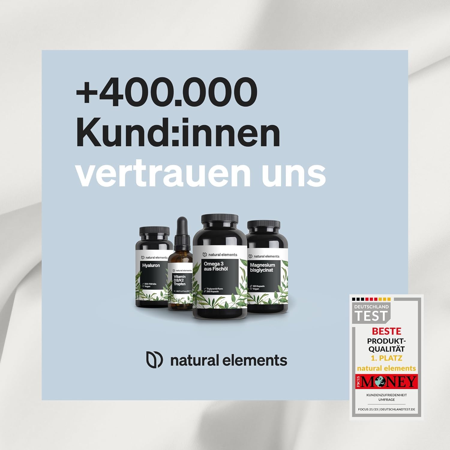 natural elements Bio-Ashwagandha – KSM-66® Premiumrohstoff (180 Kapseln mit überdurchschnittlicher Reichweite) – 5% Withanolid-Gehalt – laborgeprüft, vegan und hochdosiert