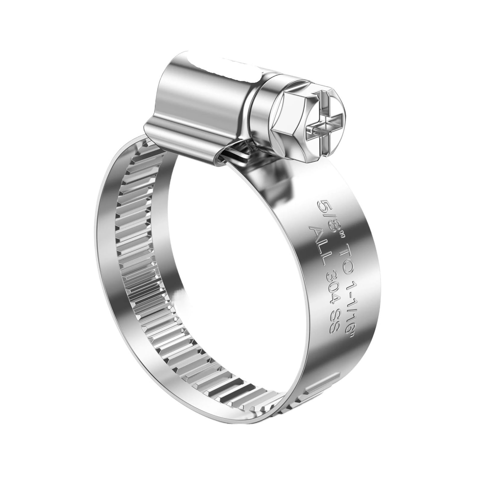 Hose Clamps 304 Stainless Steel 8-70mm Adjustable Worm Gear Metal Pipe Hose Clamp Fuel Line Heavy Duty Tube Clamp