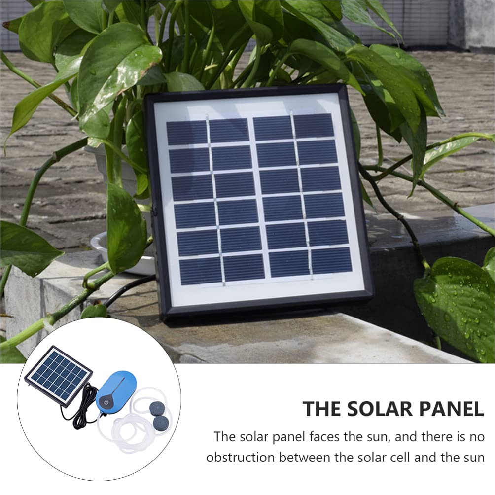 Happyyami Aireador Solar De para Acuarios Bomba De Aire Mini para Pescados Eficiencia Energética Consumo para Uso Externo Jardines y Pesca