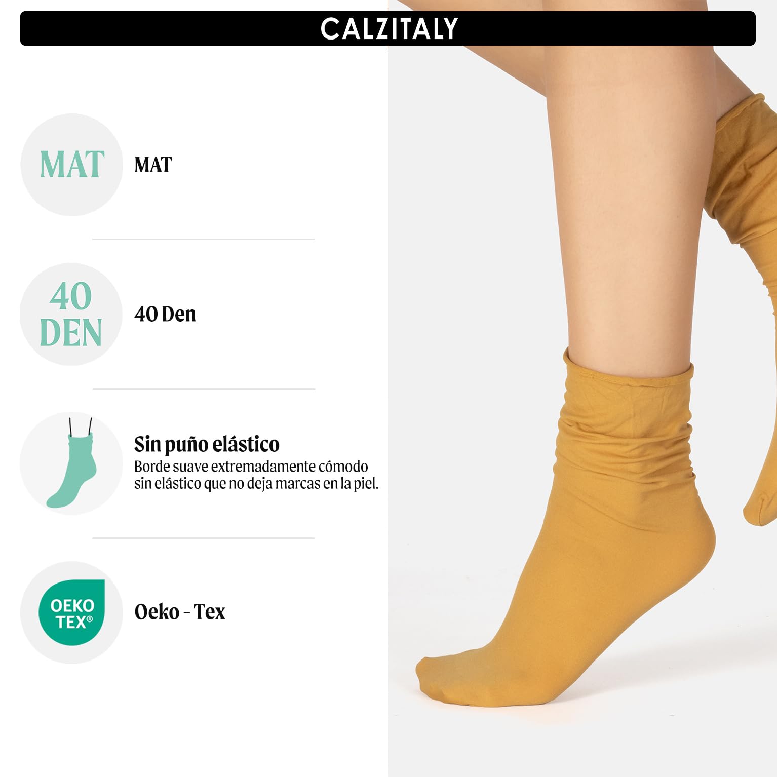 CALZITALY PACK 4/5 PARES Calcetines sin Puño Elástico, Calcetines Mujer, Mini Medias Opacas, Calcetines Rombos | Verde, Azul, Natural, Negro | Made in Italy