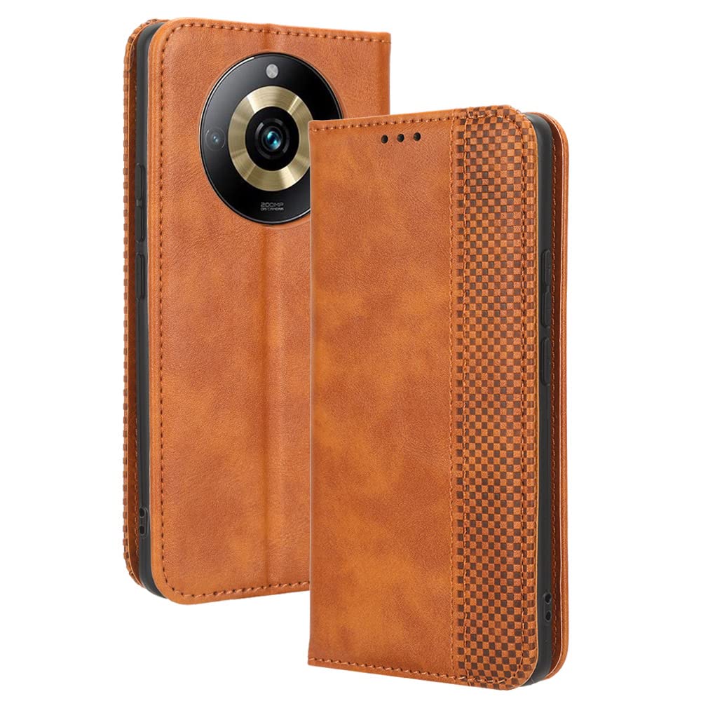HAOYE Leather Folio Cover per OPPO Realme 12X 5G / Realme 12 5G Cover, PU + TPU Leather Wallet Cover, Premium flip Case Custodia in Pelle Portafoglio con Funzione Stand, Blu