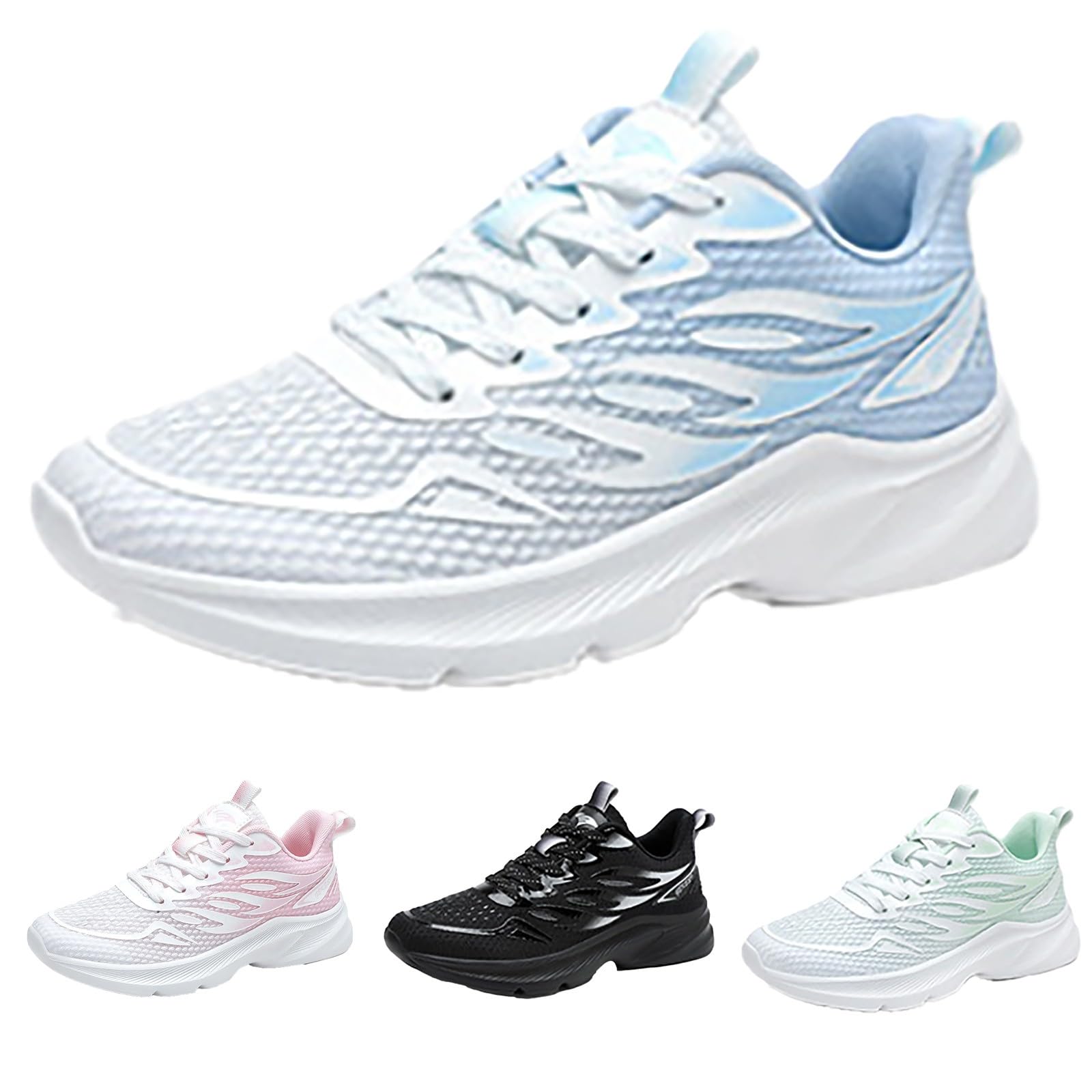 Turnschuhe Damen Luftige Sommer Sportschuhe Mesh Atmungsaktiv Laufschuhe | Leicht Sneaker Mit Schnürung Bequem Joggingschuhe, Outdoor Fitnessschuhe Gedämpft Walkingschuhe Für Running Alltag 1