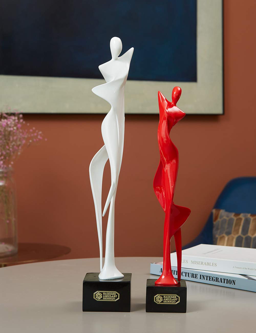 Donna Statuetta Scultura Ballerina Soprammobili Statua Yoga Decorative Moderna Figurina Regali Casa Ornamento Resina Arte 36cm