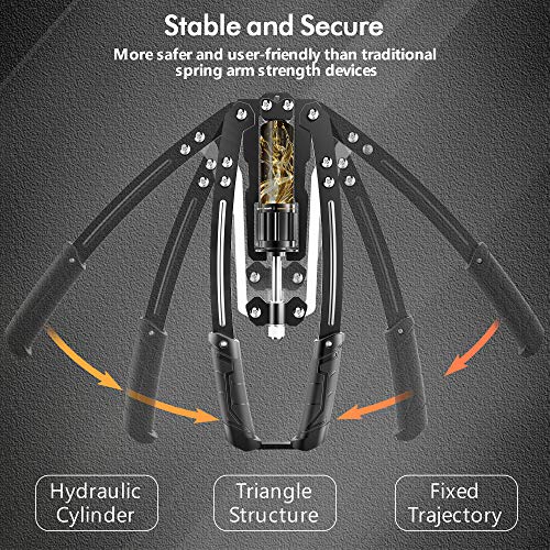 IPOW 22-440lbs Adjustable Resistance Hydraulic Power Twister Arm Exerciser Chest Expander Portable Gym Fitness Equipment… - Image 5