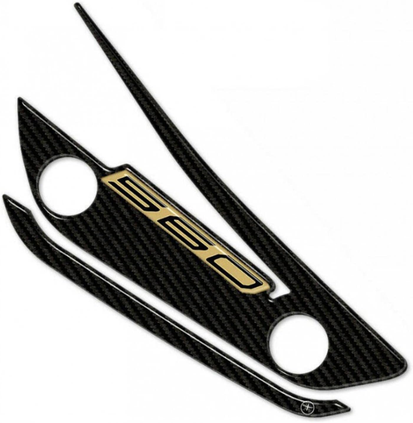 3D Sticker Motorcycle Exhaust Crankcase Protection and Decoration in Resin Compatible with Yamaha Tmax 560 2020-2025 - Carbon Gold Color