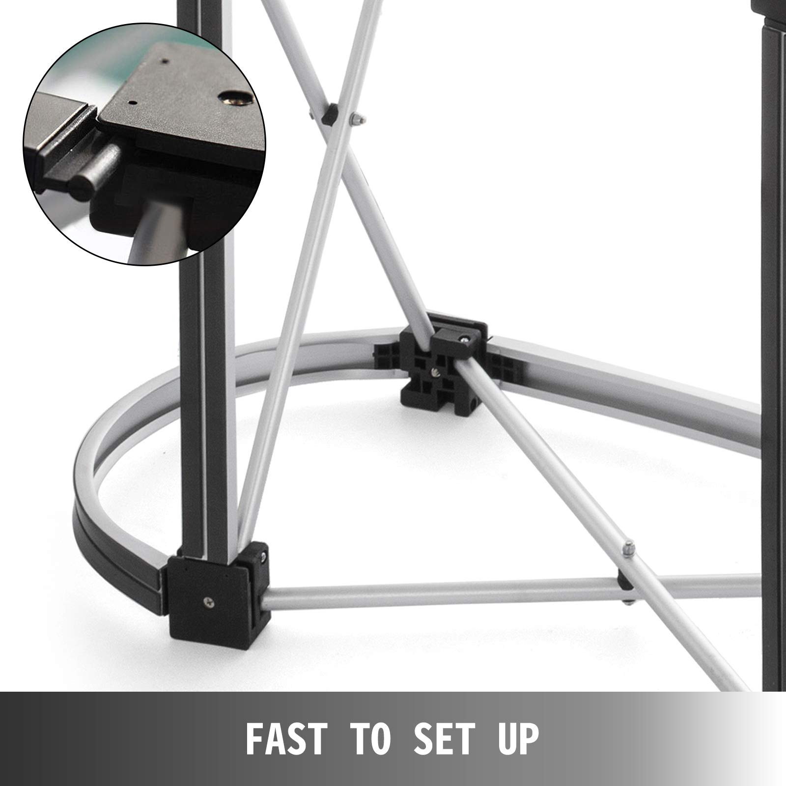 51x38.5 Pouce Portable Pop Up Salon D'exposition Affichage Comptoir Promotion Podium Table Stand avec Mur Carry Sacs Assurer la Stabilité