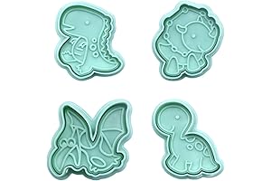 4 Pack Dino Cookies Cutter Mold