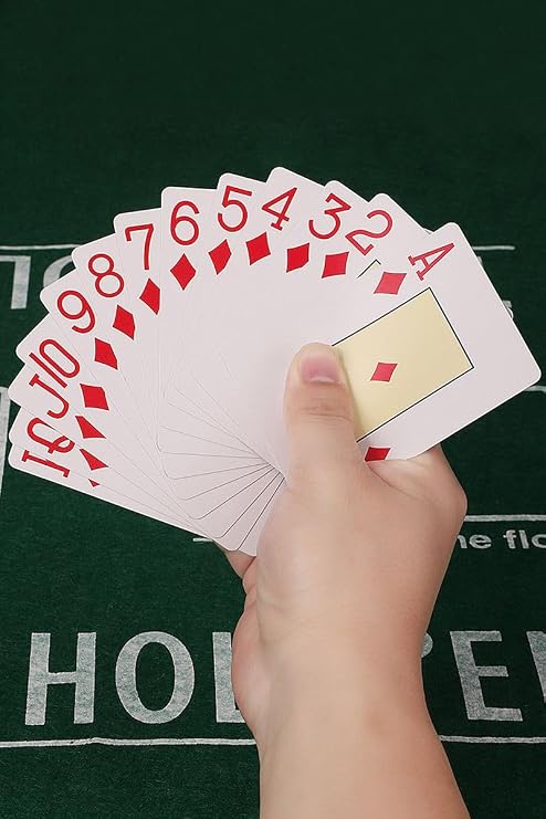 Kırmızı Jumbo Plastik Su Geçirmez Jumbo Blackjack iskambil Oyun Kağıdı cin385kr