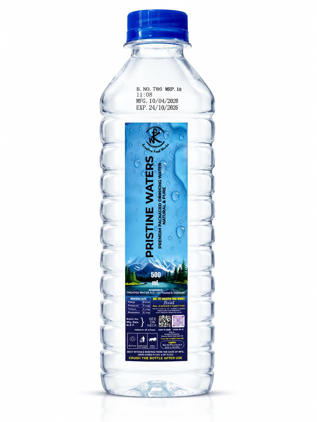 KFW Pristine Water 500ml Pure Drinking Water Suitable for Hydration Use at Home Office Travel and Outdoor Activities-picture-19