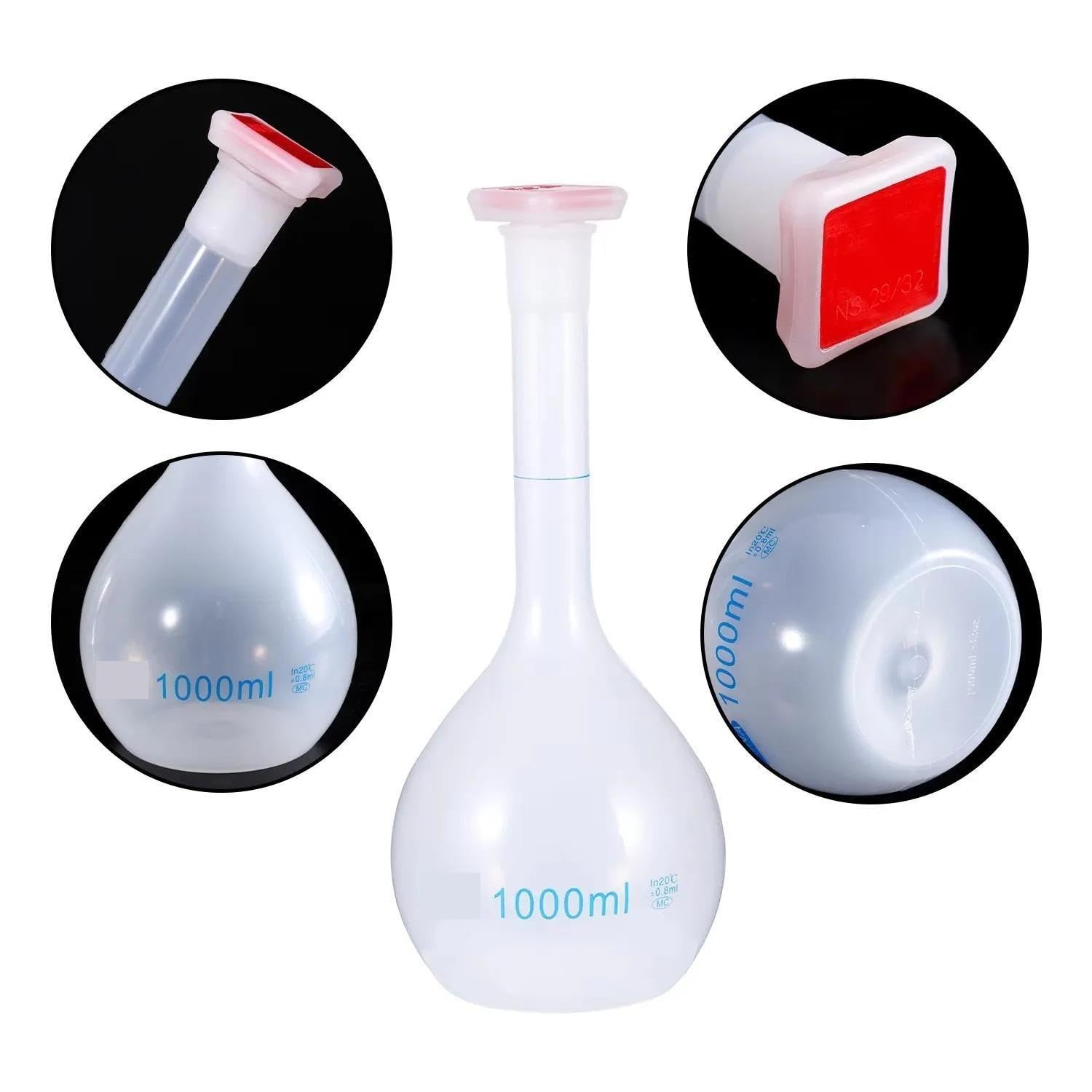 Messkolben, graduierter Messkolben mit Verschluss for das Labor(500ml-2Pcs)