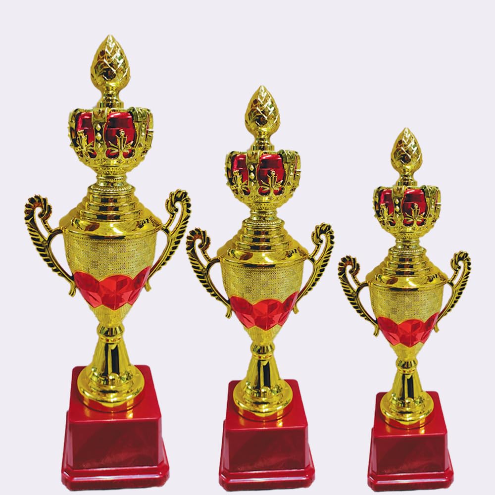 Bareeze Pure Trophy for Appreciation Gift,Sport, Academy, Awards Preminum Trophy (17/14/13 INCH Pack of 3) (B0CKNKRXC6) Amazon Price History, Amazon Price Tracker
