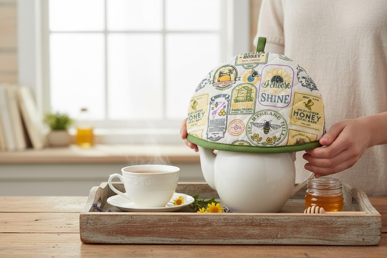 Dexam Honey Pot Couvre-théière Vert Olive Taille M