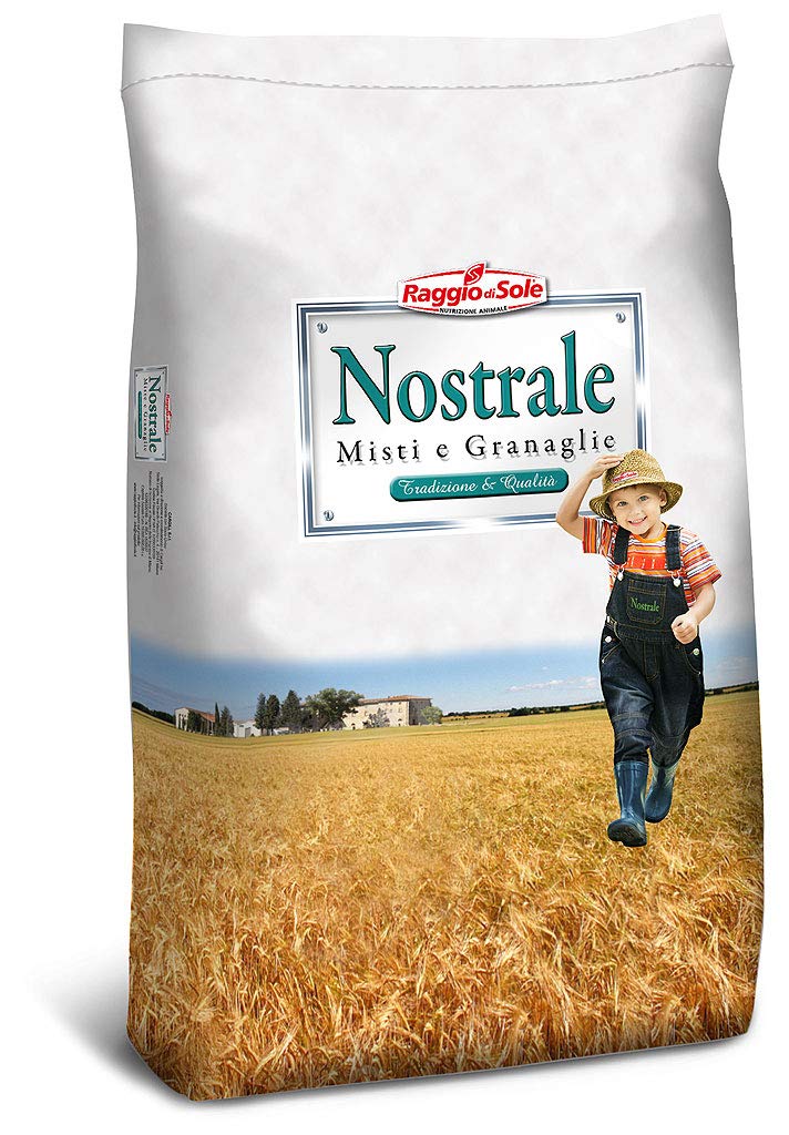 RAGGIO DI SOLE NOSTRALE Becco D’Oro Sacco da 22 kg Ideale per Le Fasi di accrescimento ed ovodeposizione Miscela di granaglie e Pellet per Galline, polli