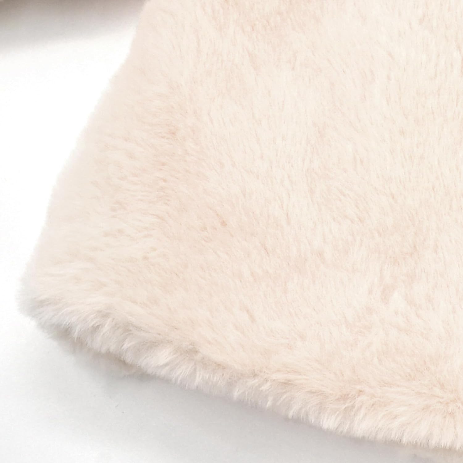 SEAUR Baby Girls Faux Fur Warm Cloak Coat Cute Winter Furry Cape Jacket Fluffy Plush Fleece Outwear with Bowknot - Image 4