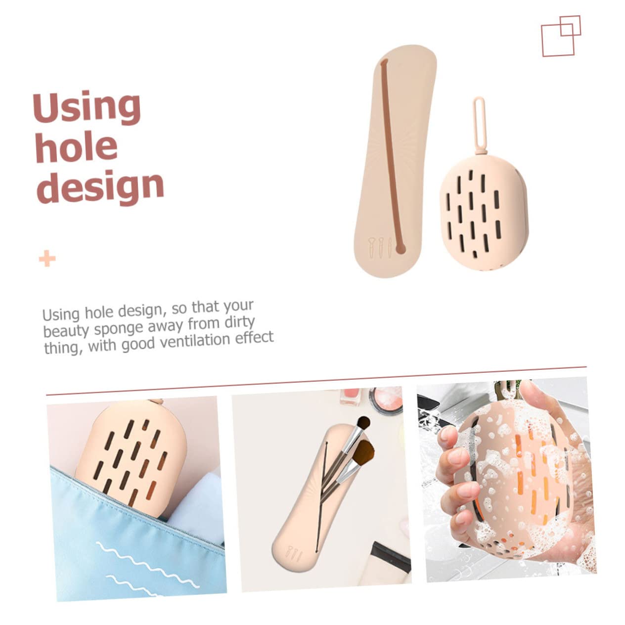 MAGICLULU 3 Juegos De Bolsa De Cosméticos De Huevo De Belleza Esponja Facial Soporte De Esponja De Maquillaje Soporte De Herramientas De Maquillaje De Silicona De a De Belleza