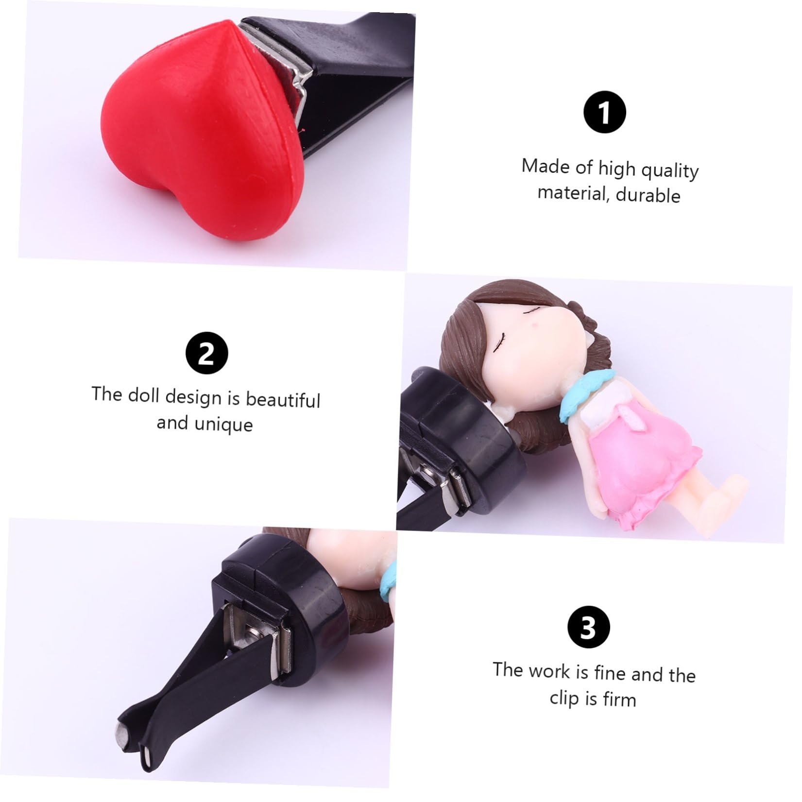 Mobestech 2sets Clip Profumo Auto Forma Cuore Diffusore Per Auto Decorazione Chic e Duratura Adatto Ufficio e Bagno