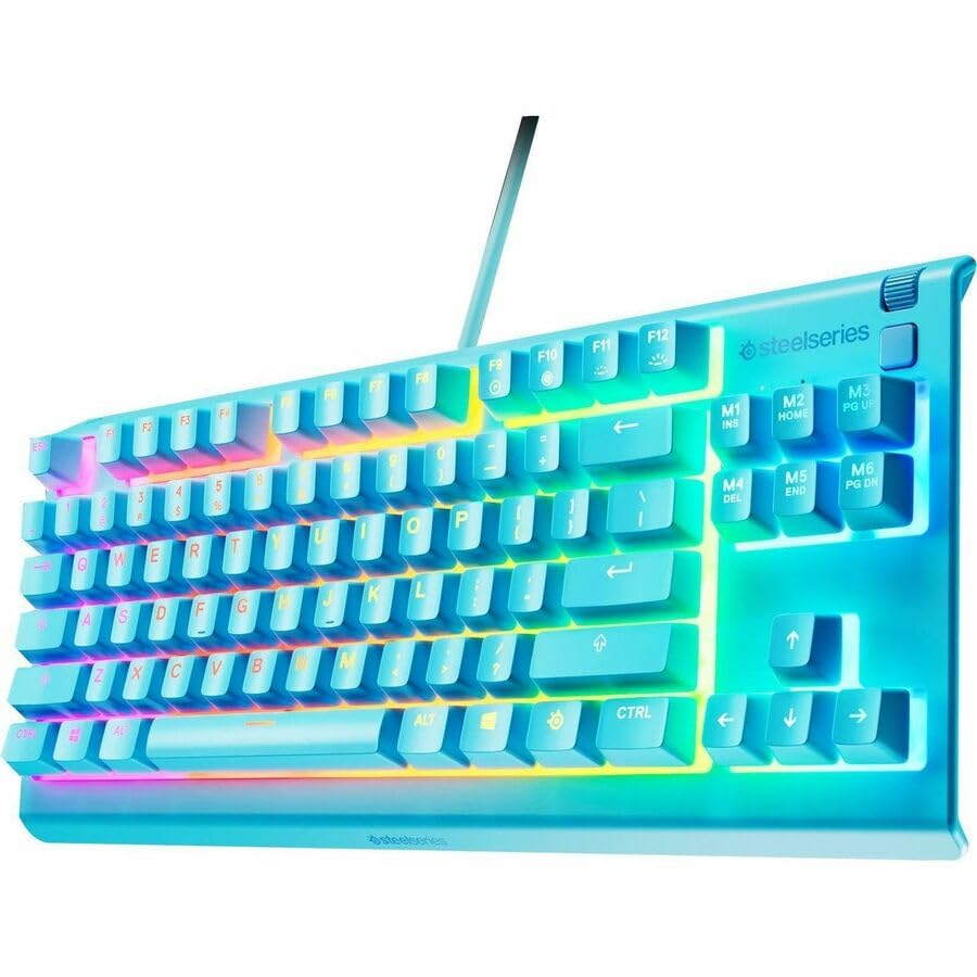 Image of SteelSeries Apex 3 TKL Aqua RGB Gaming Keyboard - Tenkeyless Compact Form Factor - 8-Zone RGB Illumination - Water and Dust Resistant - Whisper-Quiet Gaming Switch