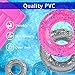 Pool Floats Kids 3 Pack, Inflatable Swim Rings for Kids Pool Tubes Toys, Pool Floats Ring Toys, Summer Beach Swimming Pool Floats Party Supplies + Patch&Tow Rope